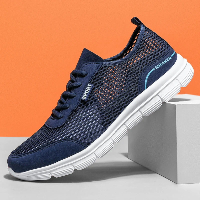Sapatos aquáticos para homem, respiráveis, para exterior e praia, leves, de secagem rápida, para travessias na água, desporto, campismo e sneakers aquáticos