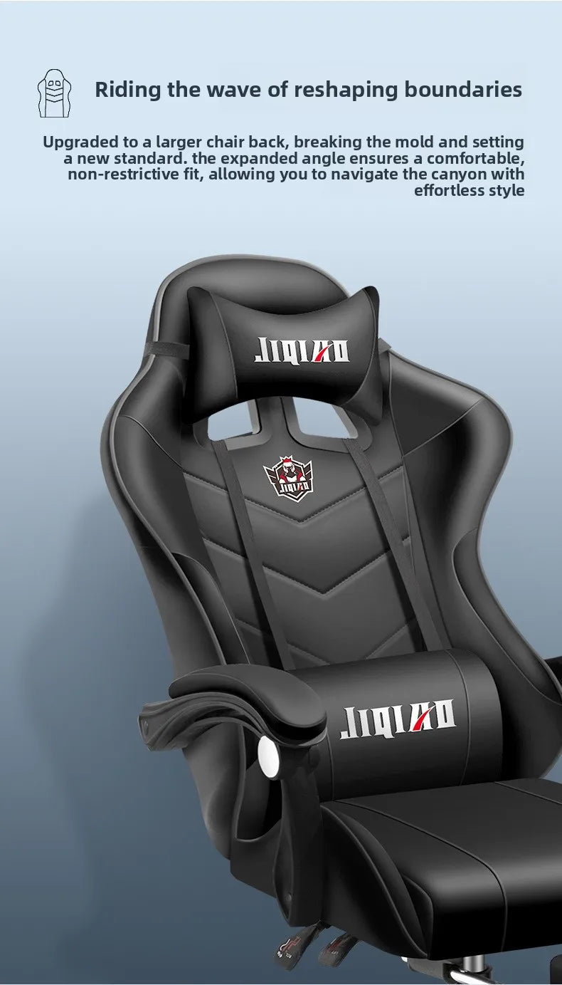 Silla gaming cómoda y ergonómica para uso prolongado, reclinable, con masaje y base giratoria