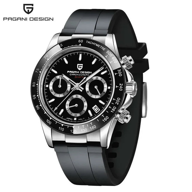 40mm New V2 PAGANI DESIGN Men's Quartz Watches Sapphire Retro Chronograph Stainless Steel Waterproof Watch Men's Watch