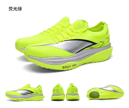 Specialty Marathon Men Running Shoes Carbon Plate Sports Breathable Lightweight Women's Comfortable Athletic Non-slip Sneakers