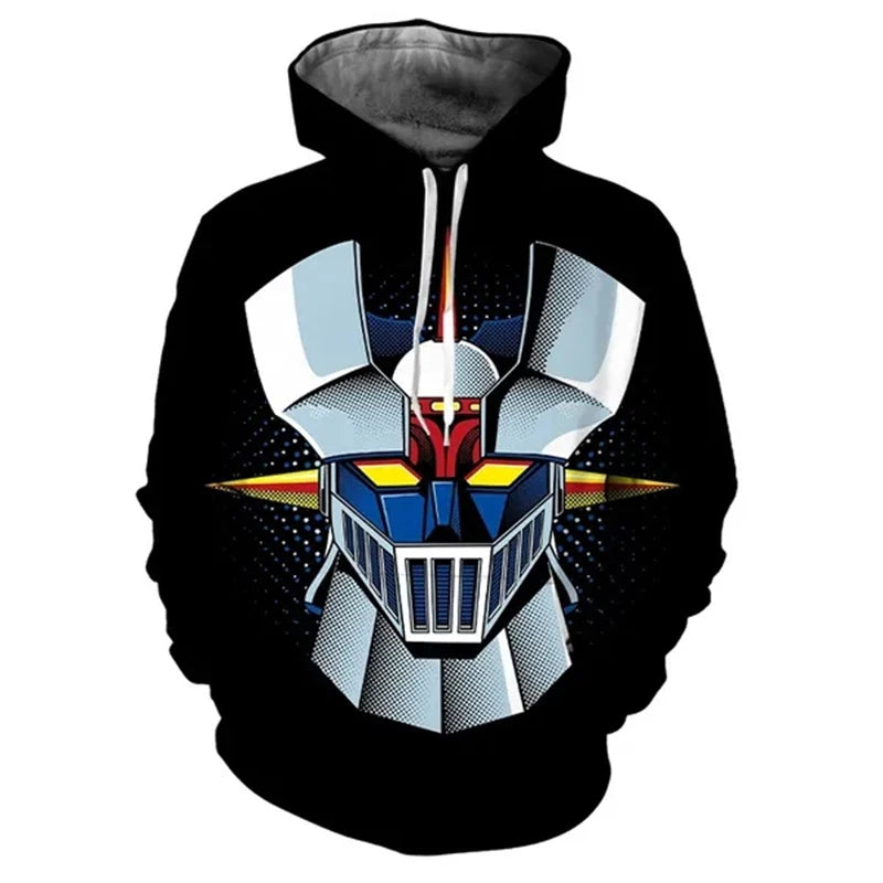 Autumn Mazinger Z Anime Robot 3D Print Hoodies Men Women Fashion Oversized Sweatshirts Hoodie Male Pullovers Tracksuit Clothing