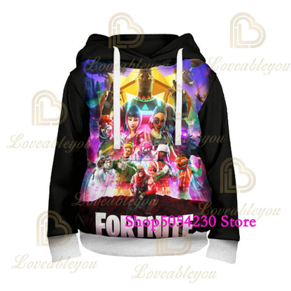 3D printani Fortnite hoodie s lamom Battle Royale, crtani sweatshirt za muškarce i žene, majica s kapuljačom Game Hero za tinejdžere