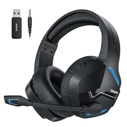 BINNUNE BW01 casque de jeu sans fil pour PC PS4 PS5 Playstation 4 5, 2.4G sans fil Bluetooth USB casque de joueur avec micro
