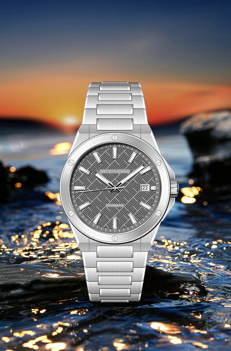 Relógio Masculino Specht&Sohne 2025 Novo 38MM Automático, Movimento Japonês Miyota 8215, Aço, Vidro de Safira, Reloj Homb Impermeável