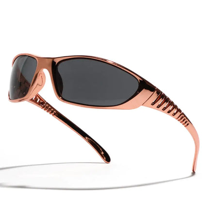 Y2K Silver Sunglasses Color Hollowed Out Future Sense Of Technology Hot Girls Net Red Sunglasses Women Sunglasses Trendy Men