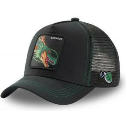 Czapka z motywem Dragon Ball Son Goku – letnia czapka podróżna z daszkiem, męska czapka z haftem w stylu hip-hopowym, z daszkiem przeciwsłonecznym, regulowana czapka typu trucker z siateczką