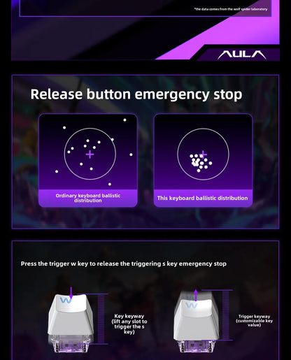New AULA HERO 84HE 8K INSTOCK Magnetic Switch Gaming Keyboard E-sport Custom RGB Mechanical Keyboard Ergonomics Game Accessories