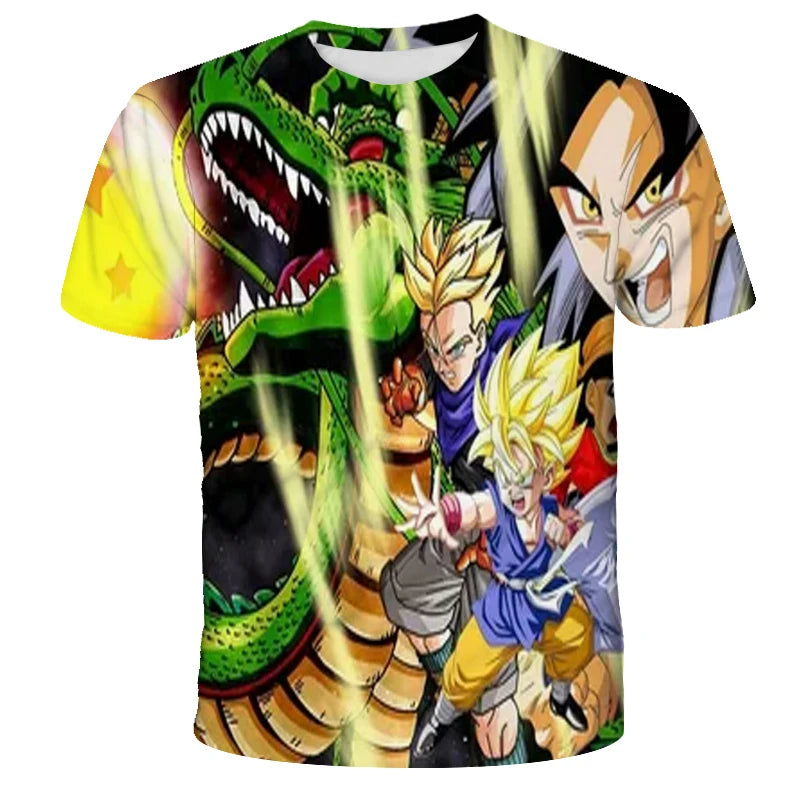 Men's T-shirts Dragon Ball Z T-shirt Boys Clothes Children's Clothing Summer Short Sleeve Kids Cartoon Tee Tops Baby Boy T Shirt