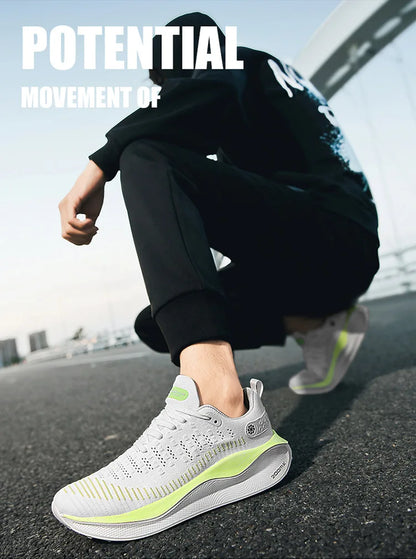 Nowe męskie buty do biegania, sportowe i casualowe, luksusowe obuwie w stylu fashion, lekkie i oddychające sneakersy do joggingu oraz komfortowego chodzenia