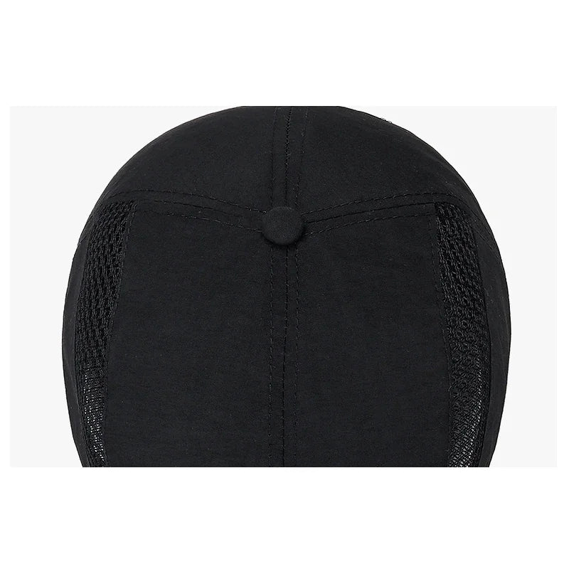 Summer Breathable Mesh Quick-Drying Hat Outdoor Sports Sun Hat Red Leather Label Sun Protection Sun Hat