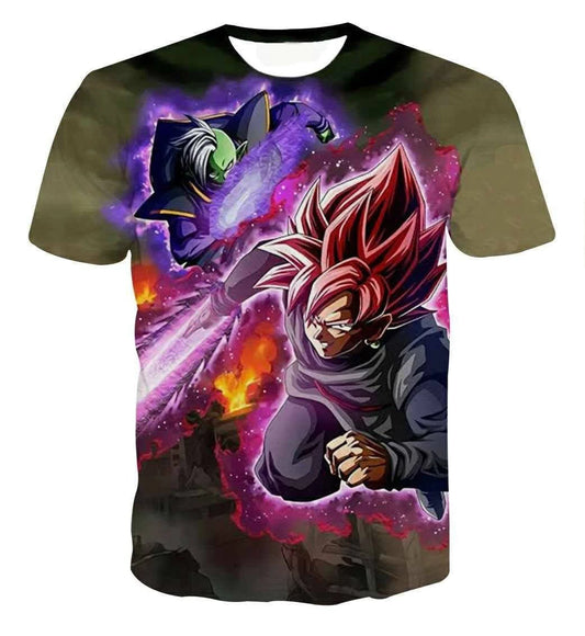 Japanese Anime Dragon Ball Z 3d Printed Goku Black Zamasu Super Saiyan Rose Dope Vibe T-Shirt Kids Adults Cosplay Tops Clothing
