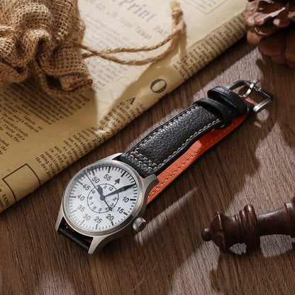 【Escapement Time】Automatische Fliegeruhr mit Uhrwerk, Typ-B- oder Typ-A-Zifferblatt in Schwarz, 40mm-Gehäuse, wasserdicht bis 100M