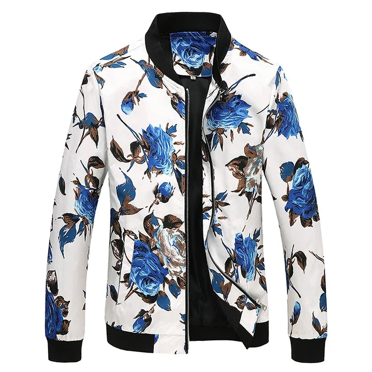 Spring new men's handsome colorful men's jacket, fashion casual youth Slim sports jacket, Asian size M-6XL