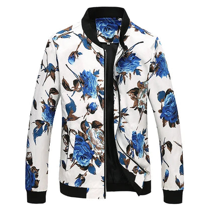 Spring new men's handsome colorful men's jacket, fashion casual youth Slim sports jacket, Asian size M-6XL
