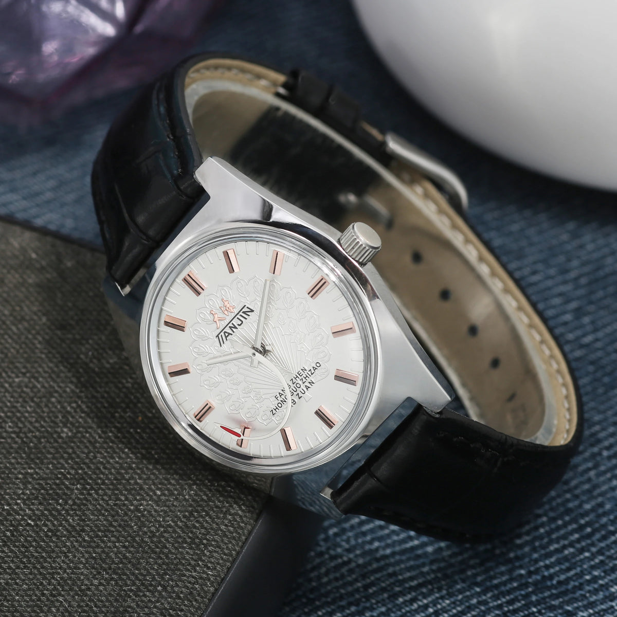 Shanghai 36MM Hand-Wind Mechanical Watch 7120 Waterproof china Watch for Men wholesale