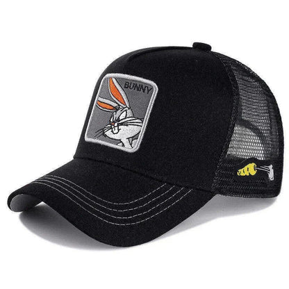 Czapka unisex z motywem anime, naszywka haftowana, czapka baseballowa, czapka typu trucker, czapki siatkowe, czapka przeciwsłoneczna