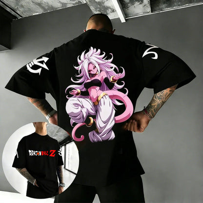2026 New Hot Anime Dragon Ball Goku Printed Cotton Men's T-shirt Overside American and Women's Breathable Sports Round-neck
