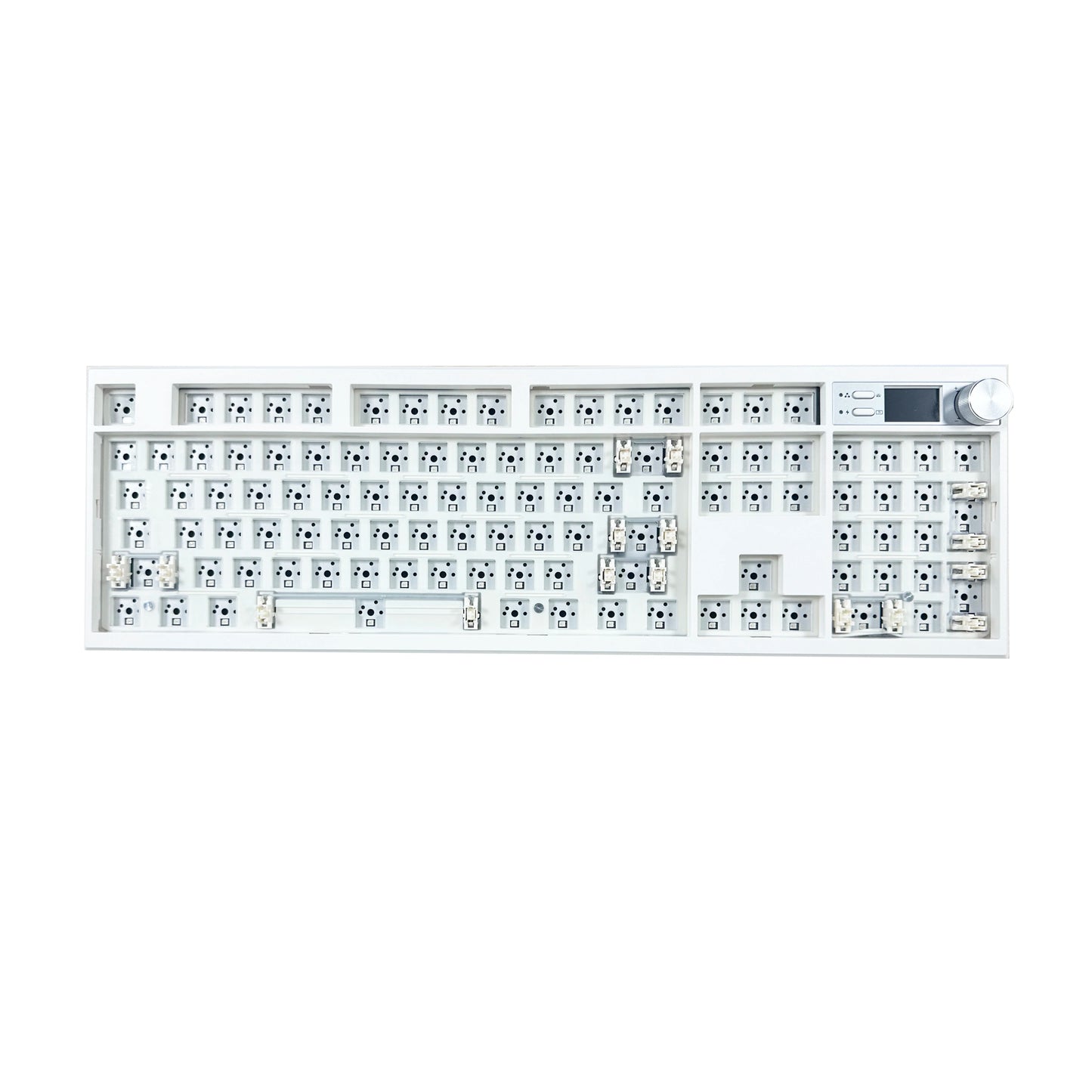 GMK104 Mechanisches Tastatur-Kit, Drei-Modi-Gaming-Tastatur, Hot-Swap, Hintergrundbeleuchtung, Gasket-Struktur, VIA mit Display