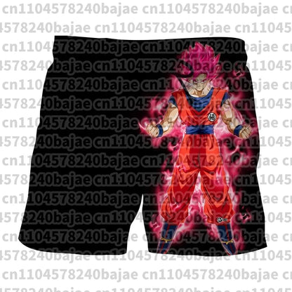 2026 Summer Dragon Ball Gogeta SSJ4 Printed Shorts Men Retro Classic Oversized Fitness Gym Streetwear Unisex Adult & Kids