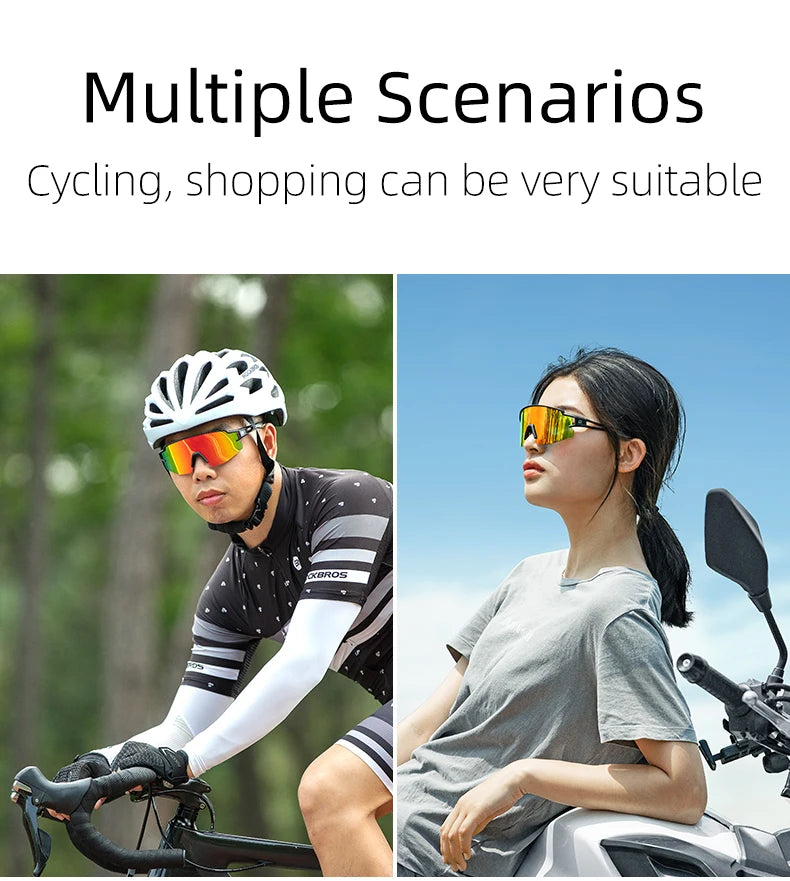ROCKBROS Cyklistické brýle Fotochromatické brýle Cyklistické brýle Ochranné brýle Větruodolné Cyklistické Outdoorové sportovní sluneční brýle