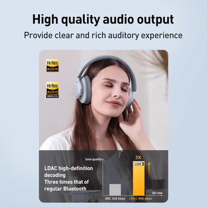 Auriculares inalámbricos Bluetooth con cancelación de ruido 1MORE SonoFlow S, ANC de 42dB, audio Hi-Res, autonomía de 90H, diseño supraaural