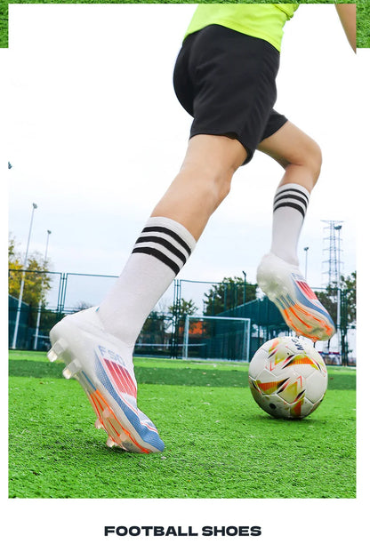 New Men Football Boots ComfortableSoccer Shoes Match Training Boys Non Slip Long Spikes Breathable Adult Cleats Outdoor Sport