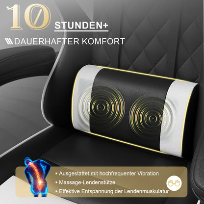 HOMALL Height Adjustable Massage Gaming chair Ergonomic Design with Lumbar Support Headrest Swivel chair