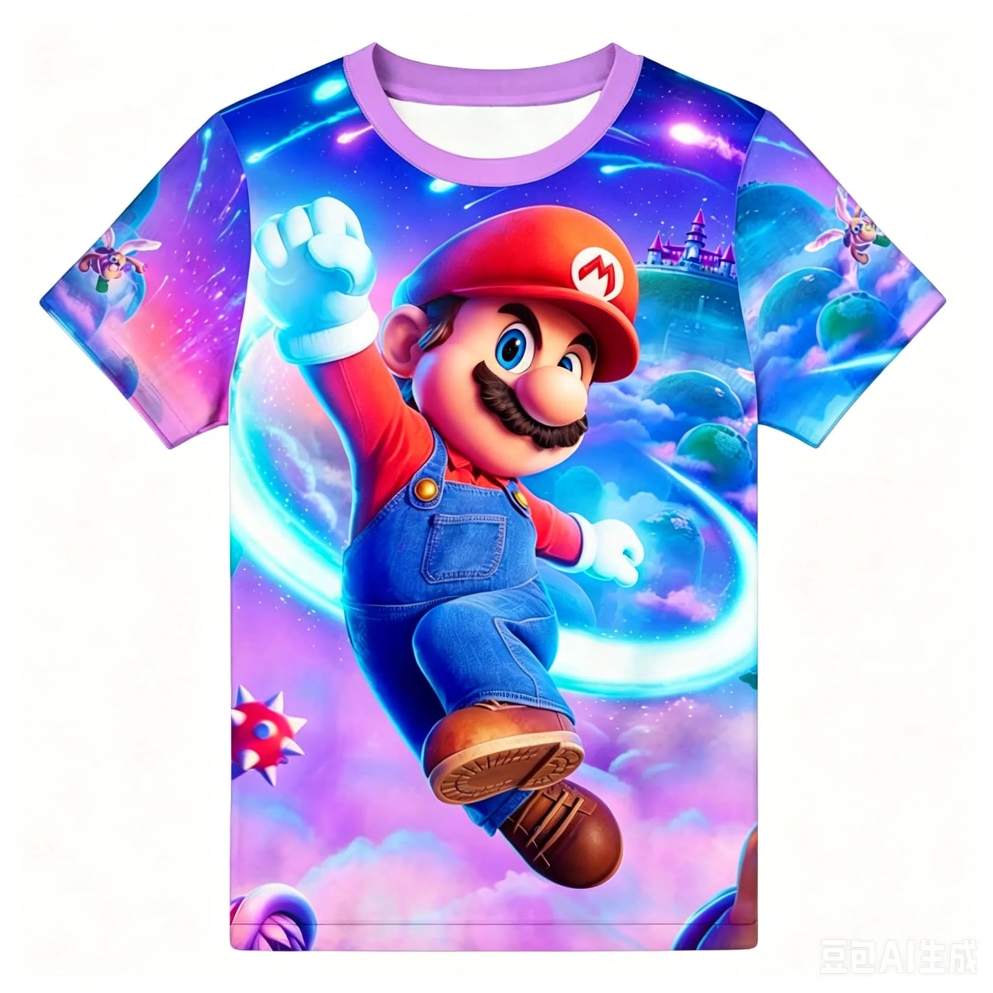Super Mario Bros 3D Print T-shirt  Adults Children/Youth Mario Peach Sonic Game Cartoon Short Sleeve Tee Streetwear Casual Tops