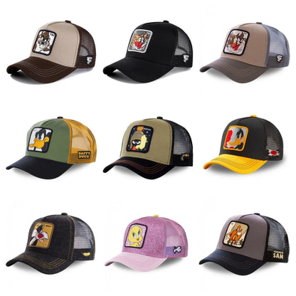 Czapka unisex z motywem anime, naszywka haftowana, czapka baseballowa, czapka typu trucker, czapki siatkowe, czapka przeciwsłoneczna