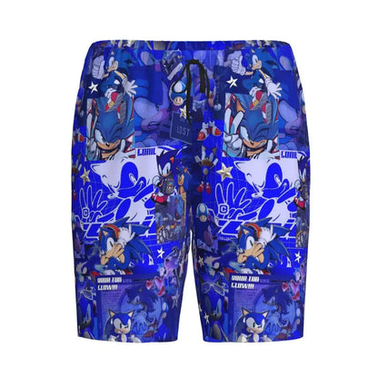 Custom Shadow The Hedgehog Sonic Poster Short Pajama Pants Men Sleepwear Sleep Lounge Bottom Shorts Sleeping Pants