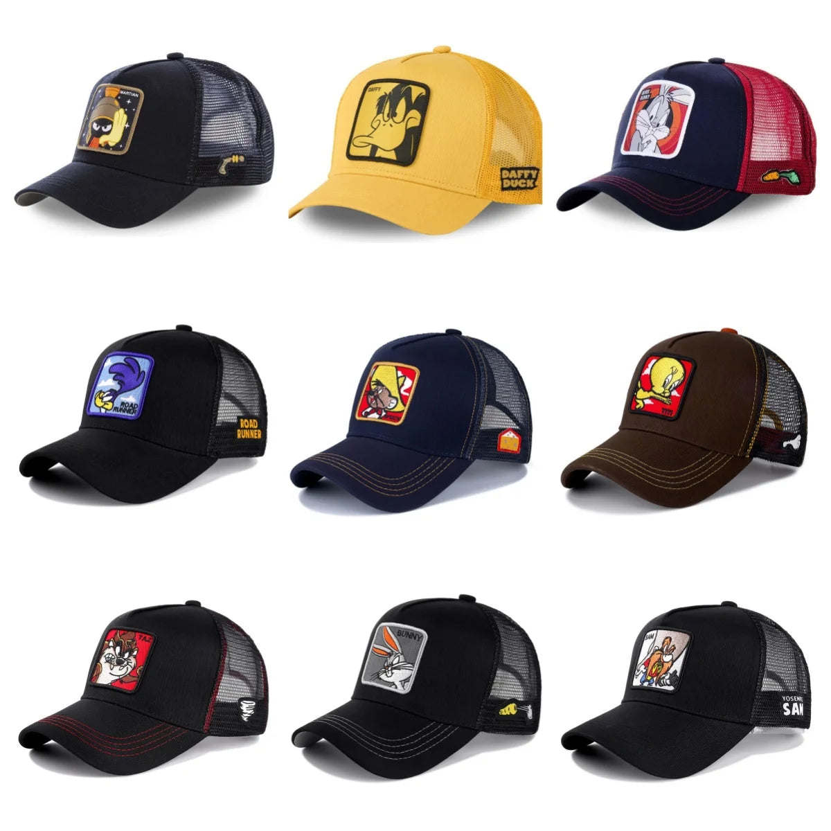 Czapka unisex z motywem anime, naszywka haftowana, czapka baseballowa, czapka typu trucker, czapki siatkowe, czapka przeciwsłoneczna