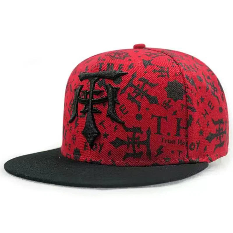 2026 New Fashionable Creative Baseball Hat T Graffiti Embroidery Street Hip Hop Hat Daily Casual Wear Sunshade Hat Flat Edge Hat