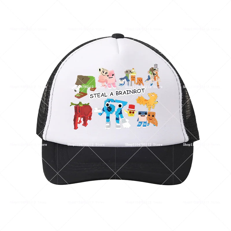 Casquette de baseball Steal A Brainrot 67 Six Seven, motif cartoon/anime, lettres de l'alphabet A à Z, pour garçons et filles, ajustable, sport et mode, couvre-chef pour adulte, cadeau