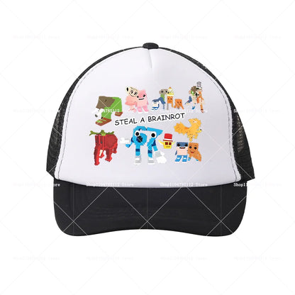 Casquette de baseball Steal A Brainrot 67 Six Seven, motif cartoon/anime, lettres de l'alphabet A à Z, pour garçons et filles, ajustable, sport et mode, couvre-chef pour adulte, cadeau