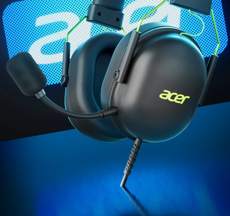 Acer OHW200 Casque Gaming Filaire USB 7.1 Surround Sound 2026 pour PC Ordinateur Portable, Micro et Réduction de Bruit