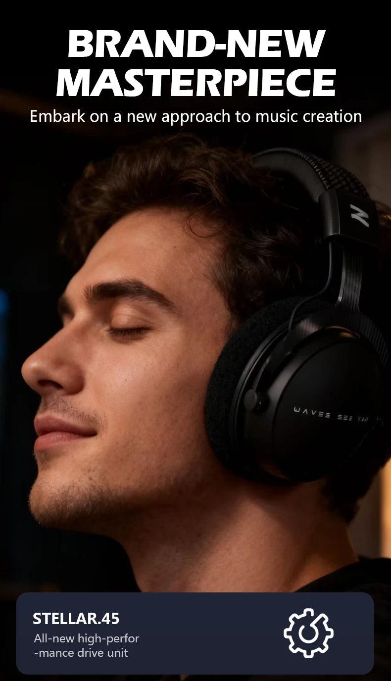TALOMEN W550x Studio-Kopfhörer – Professionelle kabelgebundene Over-Ear-DJ-Monitor-Kopfhörer mit 50mm Treibern und abnehmbarem Kabel
