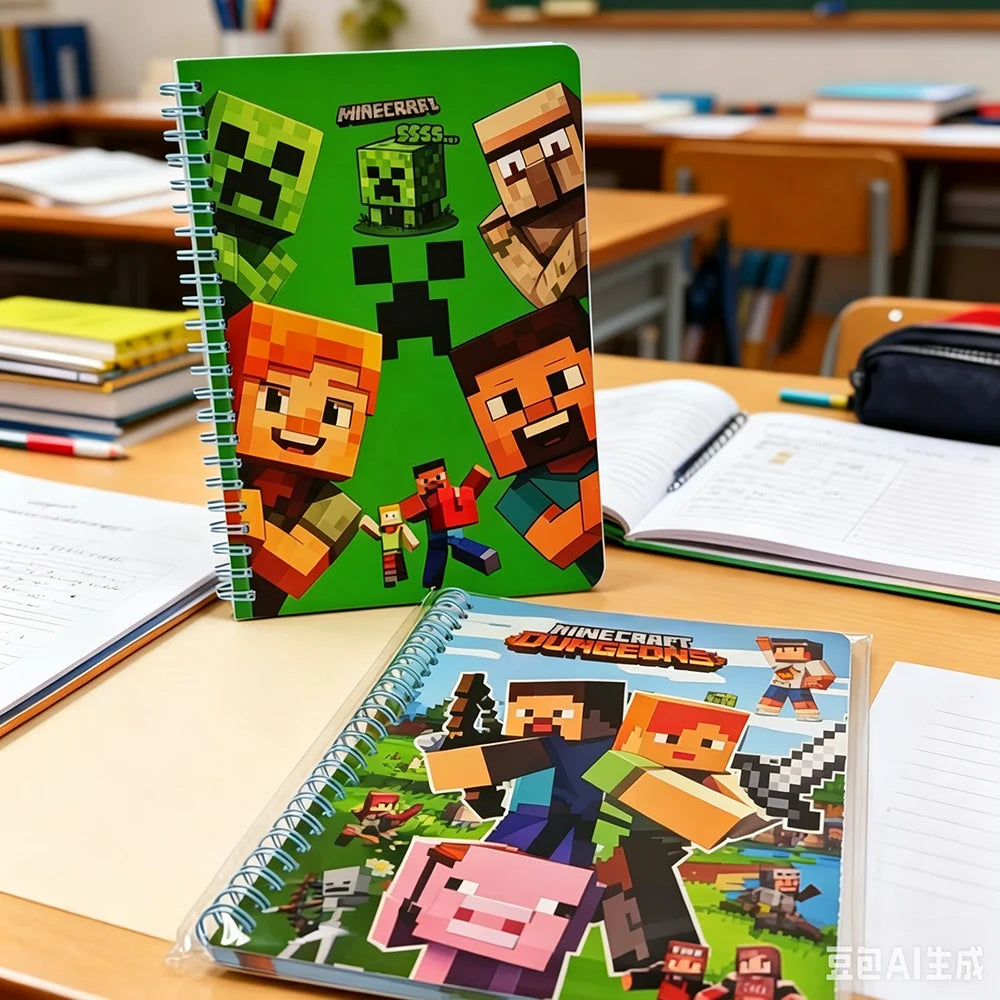 Minecrafted A5 Notebook for School Kids Stationery Supplies Back To School Gifts 20*14cm