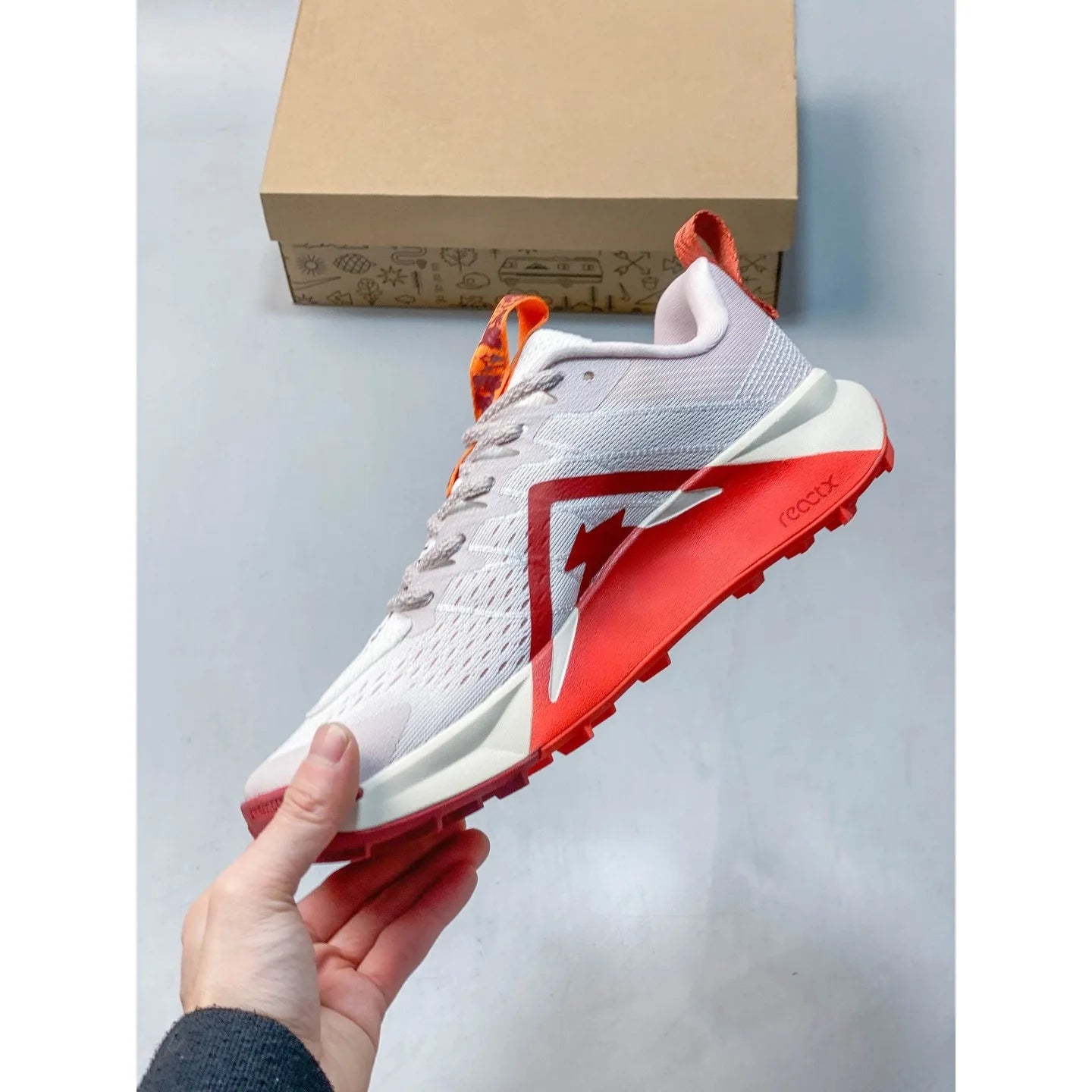 Men N Leather Sneakers Serrated Thick Platform Sole Casual Shoes Red Decor Lace Up Non-slip Walking Trainers