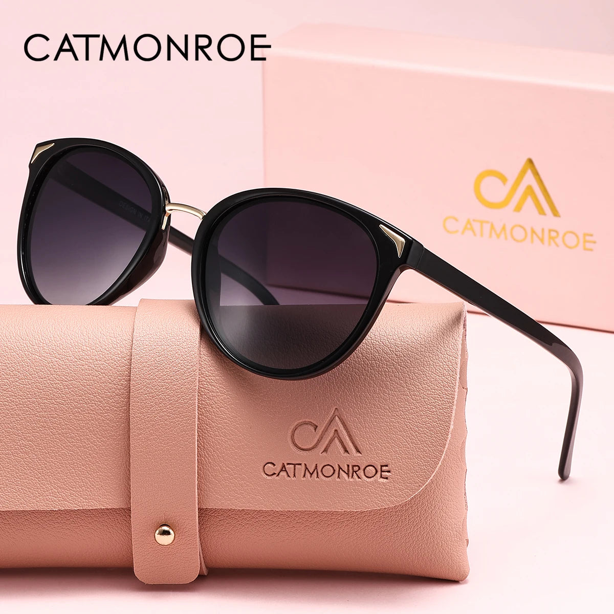 CATMONROE 1 ks dámské sluneční brýle, volitelná barva, kulaté skla, lehké, pohodlné, na řízení, volný čas, dojíždění, UV400, polarizované sluneční brýle