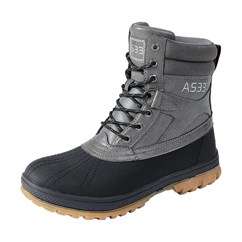 Grande taille 47 bottes d'extérieur pour hommes bottes de neige d'hiver pour hommes bottes de travail d'entraînement imperméable antidérapant garder au chaud chaussures d'hiver