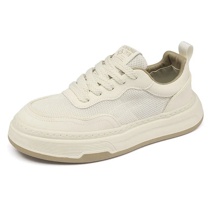 Sneakers da uomo ultraleggere in mesh traspirante 2025, scarpe casual alla moda con suola spessa, comode, con lacci, per la camminata quotidiana