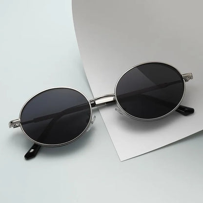 Oválné steampunkové sluneční brýle pro ženy, retro sluneční brýle pro muže i ženy, značkové designové brýle s kovovou obrubou, Lentes De Sol Mujer