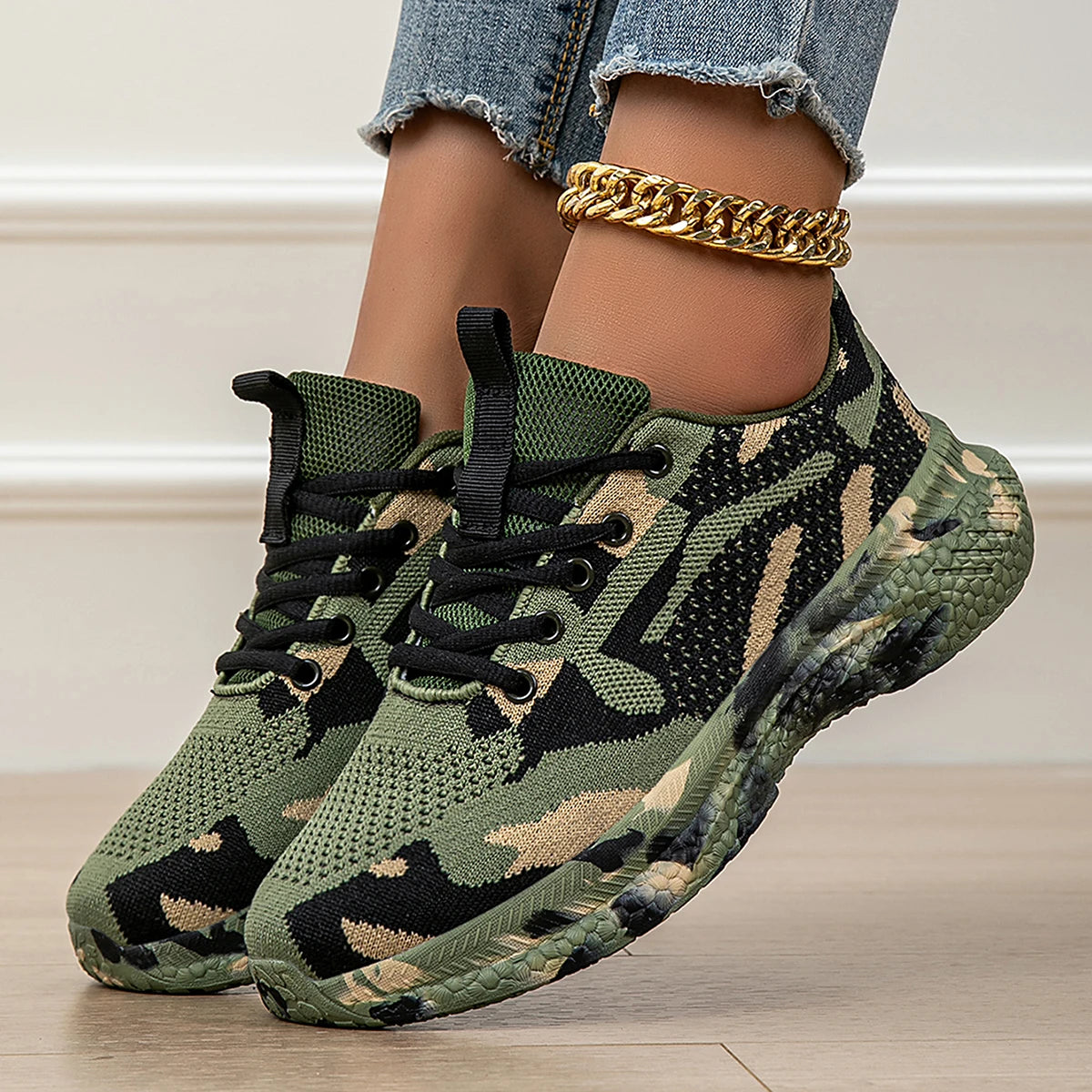 Camouflage-Schuhe für alle Jahreszeiten, neue atmungsaktive Mesh-Sportschuhe für Jugendliche und Studierende, Freizeitschuhe für Outdoor-Aktivitäten