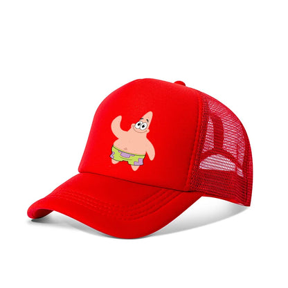 Casquette de baseball SpongeBob mignonne, style anime, ronde, unisexe, pour enfants (garçons et filles) et adultes, sportive, décontractée, pare-soleil, ajustable, inspirée du film d'animation, à visière, en maille