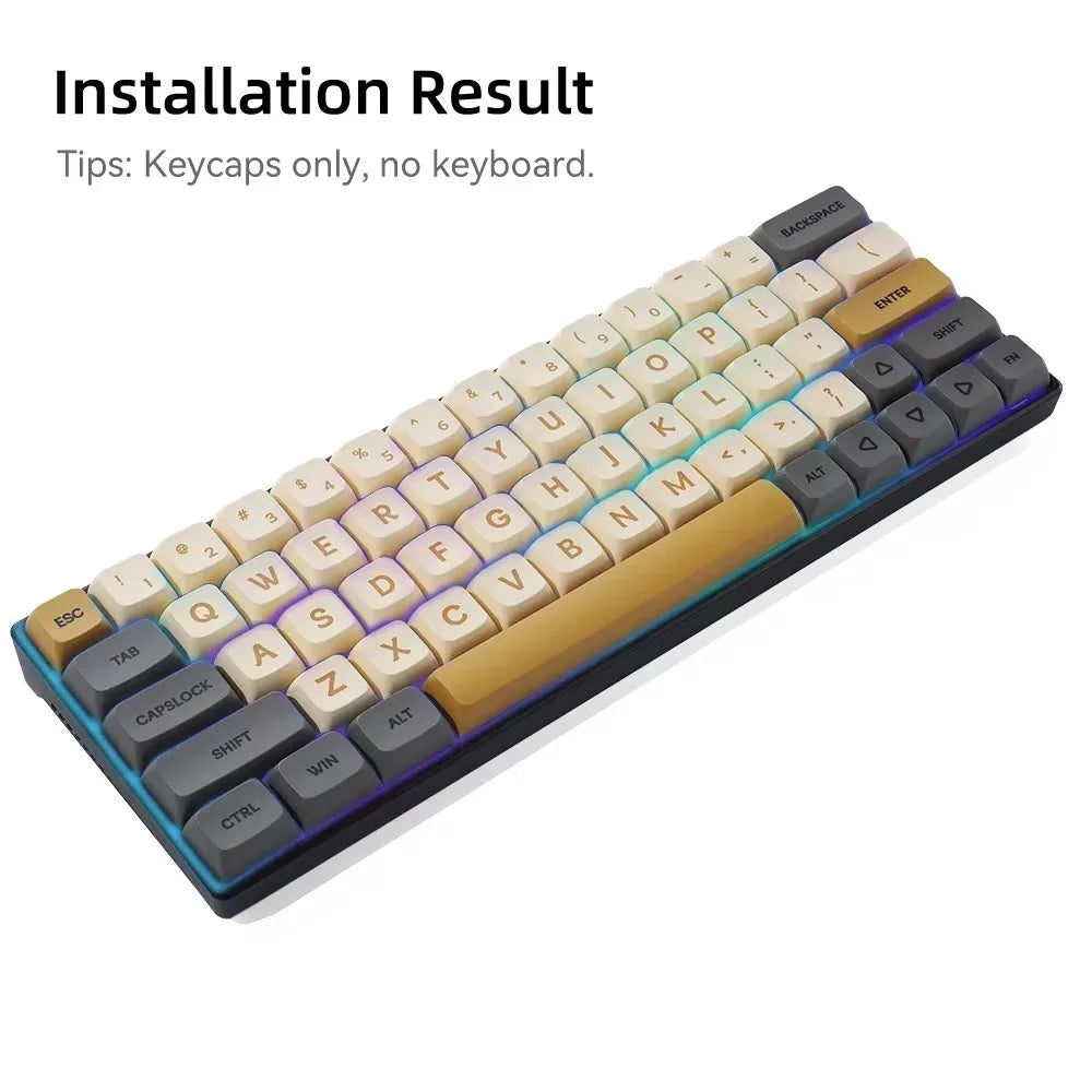 Conjunto de 125 teclas XDA PBT Matcha Green para teclado mecânico de 61/64/68/75/87/98/104/108 teclas, compatível com Cherry/Gateron/Otemu/Kailh