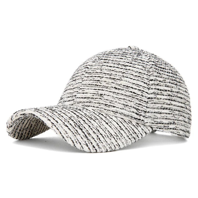 FS Fashion Casquette de baseball rayée noir et blanc pour homme, casquette décontractée coréenne pour femme, casquette d'été streetwear, casquette de camionneur, Gorra Hombre