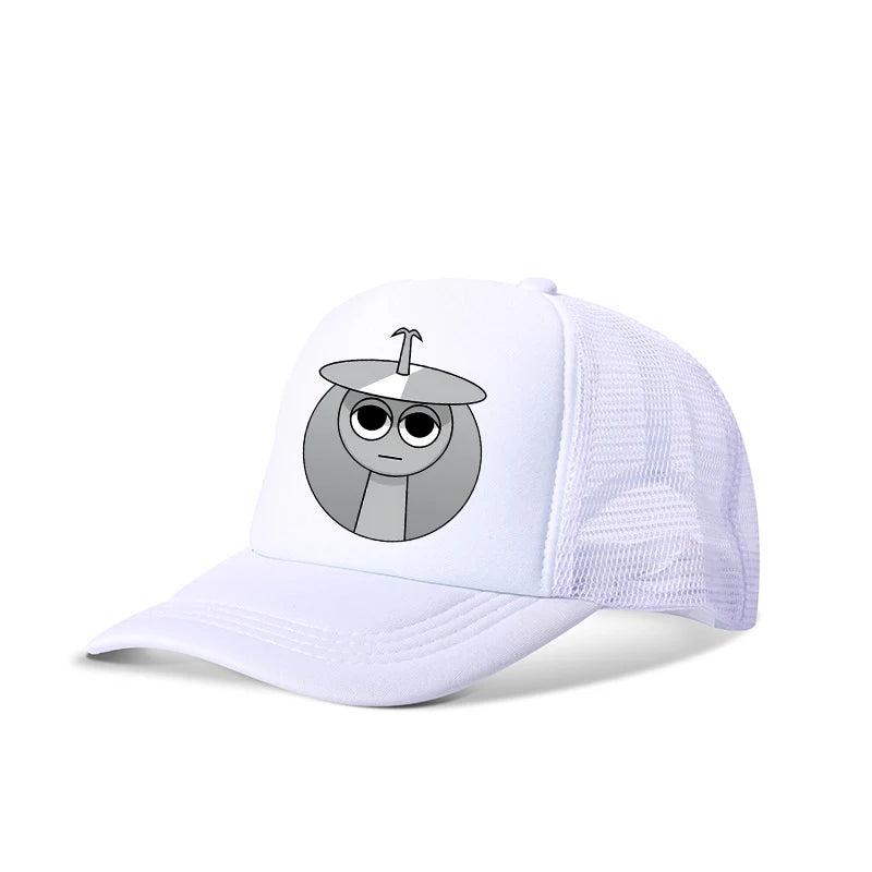 Casquettes de baseball Sprunkis pour garçons et filles : casquettes pour enfants à motif de dessins animés, casquettes hip-hop en maille respirante, casquettes mignonnes de style anime, casquettes anti-soleil, cadeaux d'anniversaire