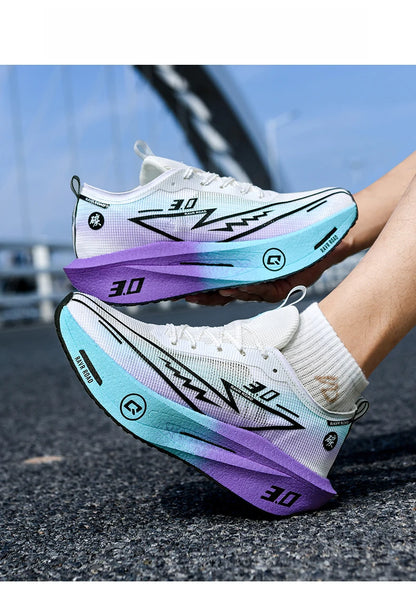 Sapatilhas de Homem em Mesh Confortáveis 2025, Ténis de Corrida com Placa de Carbono 3.0, Amortecimento, Desporto, Treino, Jogging e Corrida Especializada