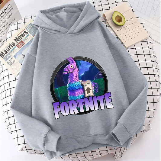 FORTNITED Children Long-sleeved Girls Boy Streetwear Boys Baby Hoodies Pullover Sweatshirt  Anime Fashion Kid Clothing Tops Gift