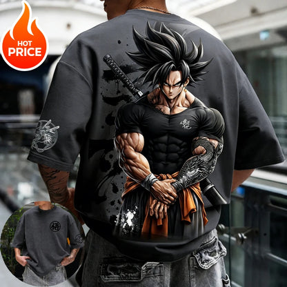 Son Goku Gym Dragon Ball Super Saiyan Harajuku Men Summer Cotton T-Shirt Top Loose Women Streetwear Casual Short Sleeve Tee